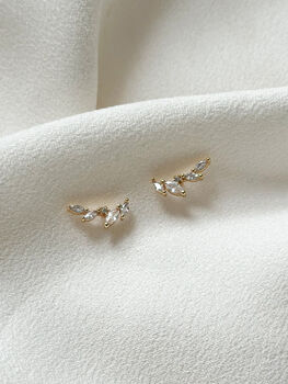 Cz Climber Stud Earrings, 2 of 2