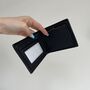 Personalised Black Mens Faux Leather Wallet, thumbnail 5 of 6