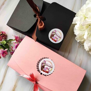 Vegan Personalised Chocolate Hibiscus Flower Gift Box, 5 of 9