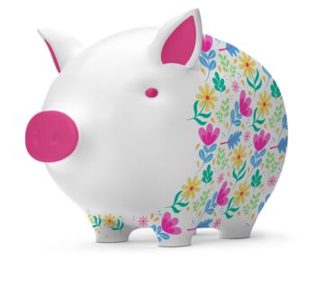 Tilly Pig Flower Power Piggy Bank, 4 of 10