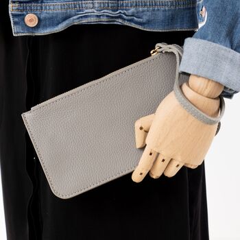 Leather Wristlet Clutch Bag, 4 of 12