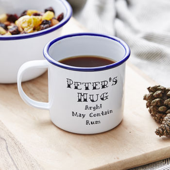 Enamel Personalised 'May Contain Rum' Mug, 2 of 3