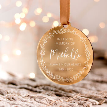 Always In Our Hearts Personalised Memorial Bauble Gift, 4 of 6