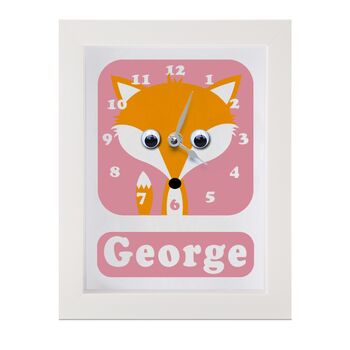 Personalised Children's Fox Clock, 8 of 10