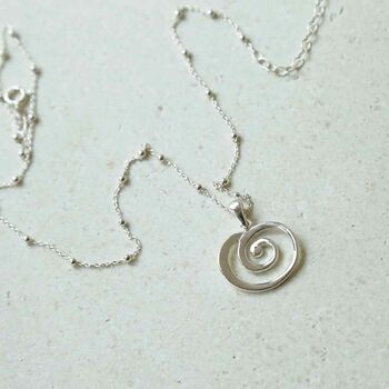 Sterling Silver Spiral Necklace, 3 of 6