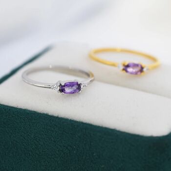Natural Amethyst Ring In Sterling Silver, 7 of 11