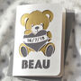 New Baby Teddy Bear Papercut Card, thumbnail 1 of 9