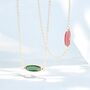 Oblong Oval Birthstone Necklace, thumbnail 3 of 9