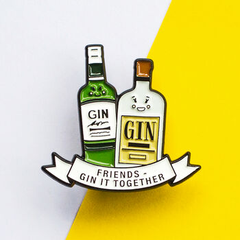 'Gin It Together' Friendship Enamel Pin Badge, 5 of 5