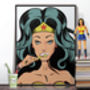 Wonder Woman Mothers Day Ironing Poster Art Print, thumbnail 4 of 9