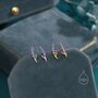 Sterling Silver Super Tiny Sterling Silver Lavender Stud Earrings, thumbnail 3 of 12