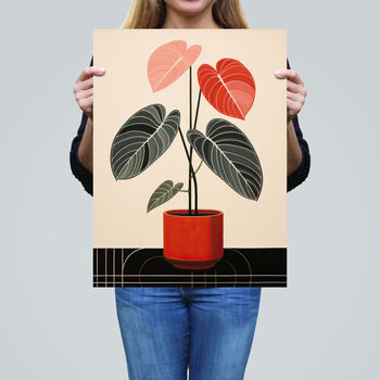 Red Rubbers Plant Lovers Modern Wall Art Print, 2 of 6