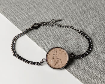 1936 90th Birthday Farthing Coin Chain Bracelet, 4 of 5