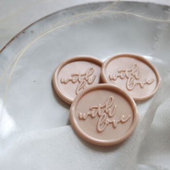 Self Adhesive 'With Love' Wax Seals, 8 of 12