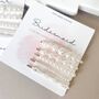 Hen Party Five Pearl Hair Clips Bridesmaid Wedding Maid Of Honour, thumbnail 3 of 4