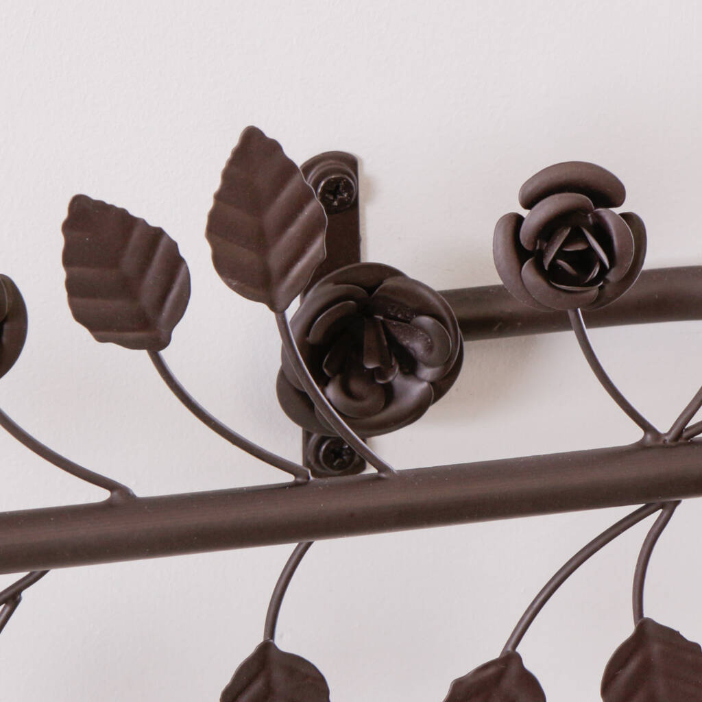 Set Of Two Antique Brown Leaf Curtain Tie Backs By Dibor