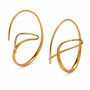 Irregular Swirl Silver Drop Earrings, thumbnail 6 of 8