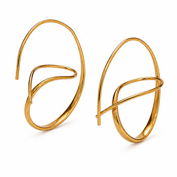 Irregular Swirl Silver Drop Earrings, 6 of 8