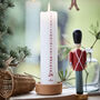 White 24 Days Christmas Countdown Pillar Candle, thumbnail 1 of 2