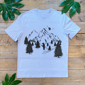 Adventure Bear Men's Organic T Shirt, 4 of 7
