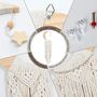 Macrame White Wall Hanging Dreamcatcher Moon Woven, thumbnail 4 of 5