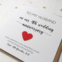 Personalised 4th Anniversary Card With Linen Heart, thumbnail 1 of 6