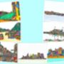 Sets Of Artistic City Postcards, thumbnail 12 of 12