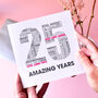 Personalised Silver 25th Wedding Anniversary Card, thumbnail 1 of 2