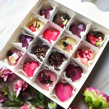Handmade Personalised Chocolate Hearts Gift Box, 4 of 8
