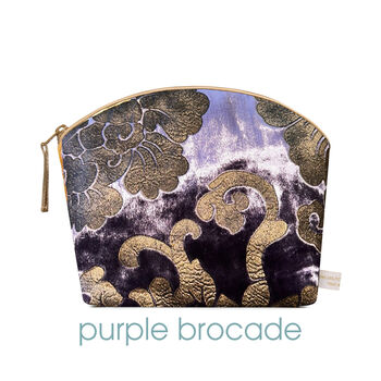 Silk Brocade Lavender Make Up Bag, 4 of 7