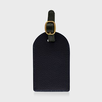 Personalised Pebble Grain Leather Luggage Tag, 5 of 9