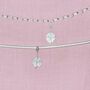 Sterling Silver Crystal Clover Charm, thumbnail 1 of 7