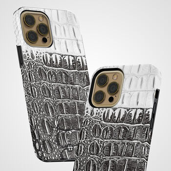Black And White Crocodile Tough Case For iPhone, 3 of 4