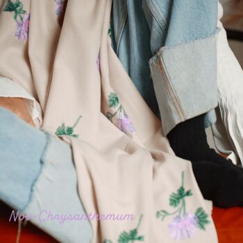 Full Embroidered Birth Flower Scarf, 2 of 12