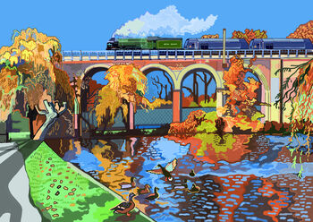 Central Park Viaduct, Chelmsford Essex Illustration Art Print, 2 of 3