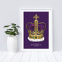 King Charles Coronation St Edwards Crown Art Print, thumbnail 1 of 6