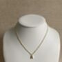 A Initial Zirconia Gold Pendant Necklace, thumbnail 1 of 6