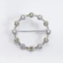 Peridot 925 Sterling Silver Circle Brooch, thumbnail 1 of 3