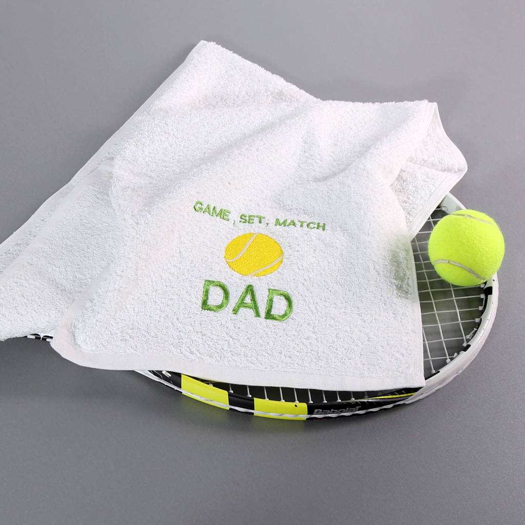 personalised tennis towel by duncan stewart