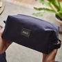 Personalised Leather And Canvas Wash Bag, thumbnail 7 of 9