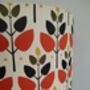 Tree Leaf Lampshade Retro Leaves Pattern Terracotta Orange Cotton Handmade Fabric Drum Table Floor Or Ceiling Pendant Lamp Shade, thumbnail 4 of 7
