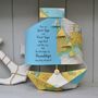 Personalised Nautical Chart Paper Boat Card, thumbnail 2 of 12