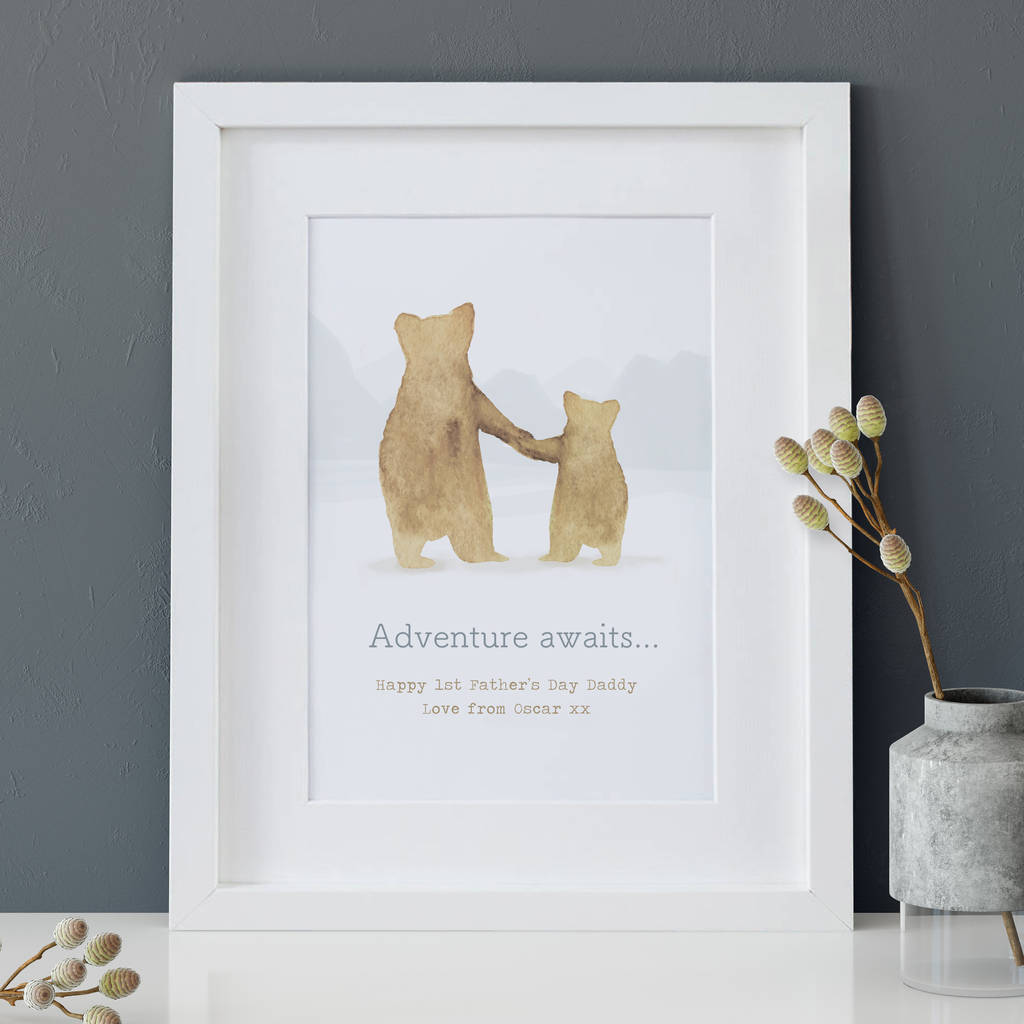 'Father And Child' Bear Print Gift By The Drifting Bear Co
