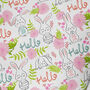 Rabbit Hello Wrapping Paper Roll Or Folded, thumbnail 2 of 2