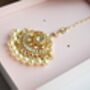 Khavya Gold Plated Kundan Tikka, thumbnail 4 of 4