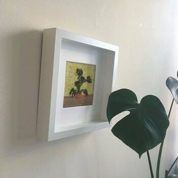 Monstera Cheese Plant Framed Knitted Art, 4 of 7