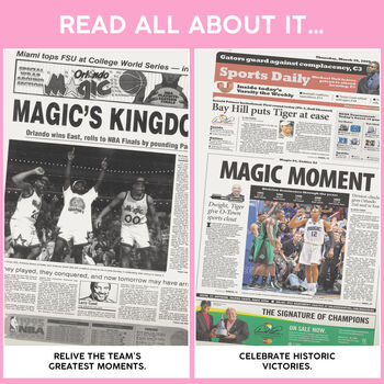 Orlando Magic Personalised Nba Basketball Gift Newspaper Book, 3 of 12