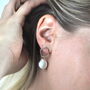 Ringo Fresh Water Pearl Earrings Gold Plated, thumbnail 3 of 4