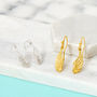 Angel Wing Hook Earrings In Silver Or 18k Gold Vermeil, thumbnail 3 of 7
