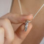 Sterling Silver Sweet Good Luck Blessing Necklace, thumbnail 3 of 9